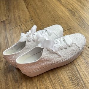 White sequin Keds size 8 women’s